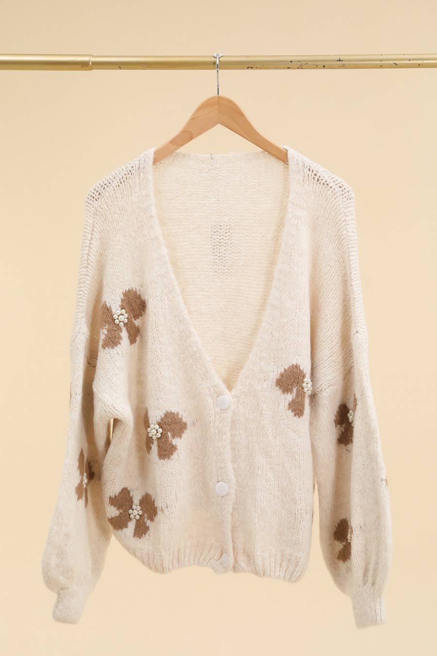 LÉA & LUC - Vente Pull en maille – femme - Gilet motif papillon avec perle REF. 2066610