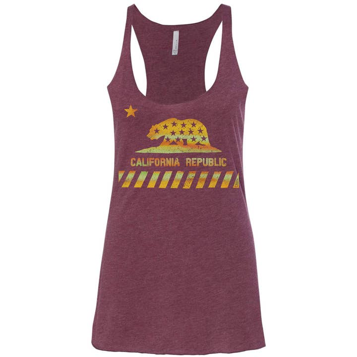 Camiseta de tirantes cruzada con bandera de la estrella para venta al por mayor de State Bliss