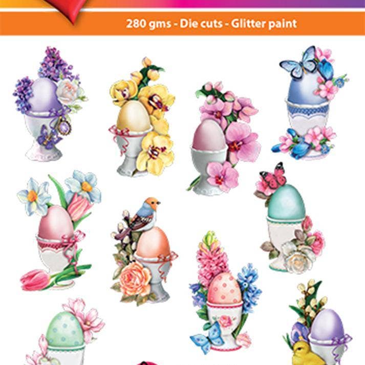 Ecstasy Crafts Distributing - Wholesale DIY craft kit - Hearty Crafts Easy 3D Toppers - Easter Egg Cups