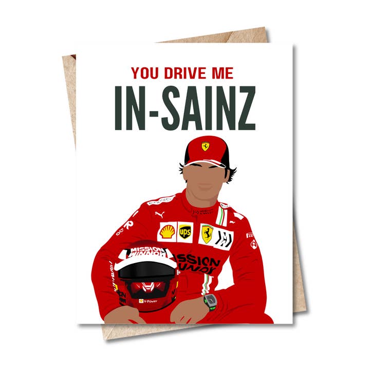 Carlos Sainz Valentinskarte - Formel 1 für den Großhandel von Studio Bugs