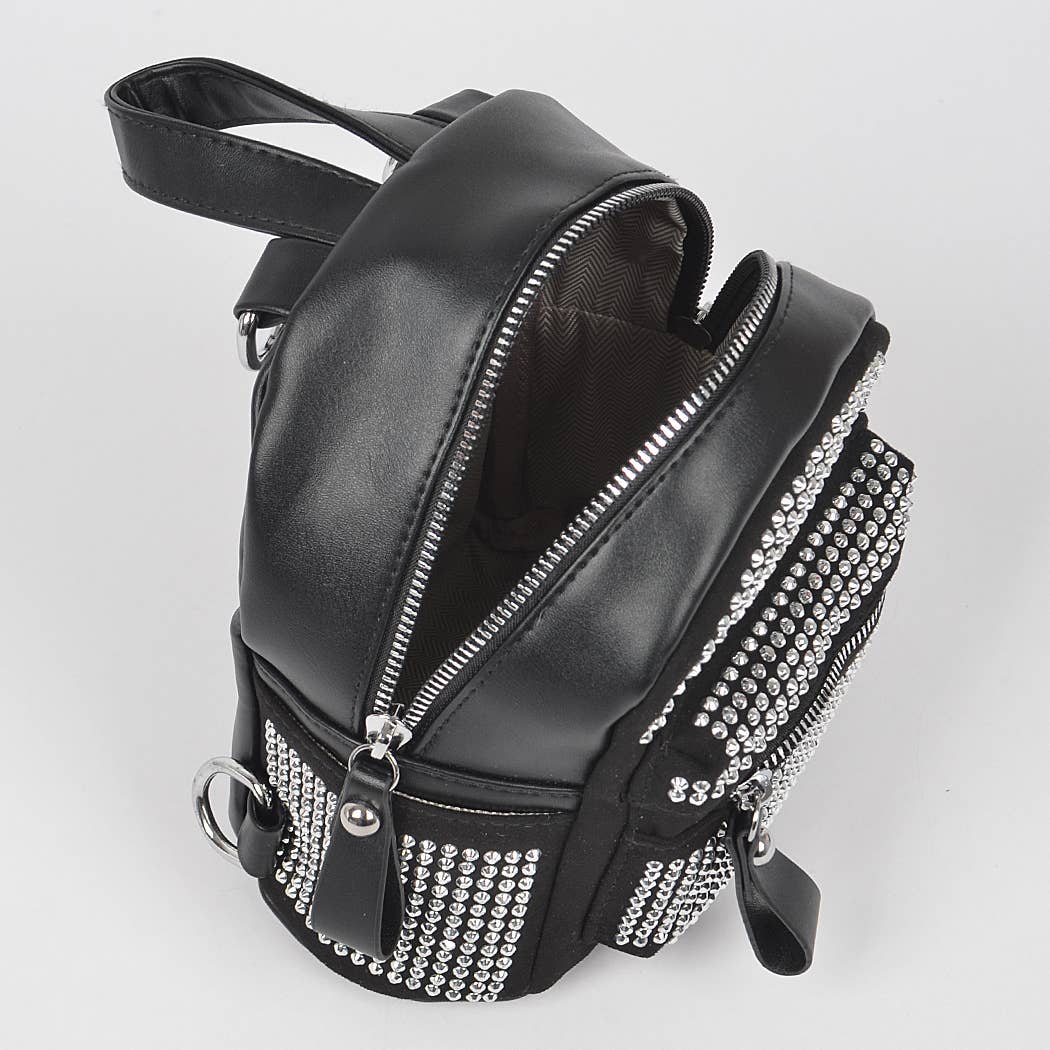 Black Rhinestone Backpack for wholesale on Faire6