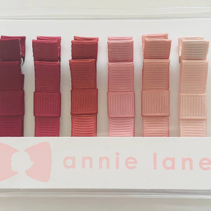 Boîte de 6 nœuds pour cheveux - Saint-Valentin Doux Six pour la vente par Annie Lane