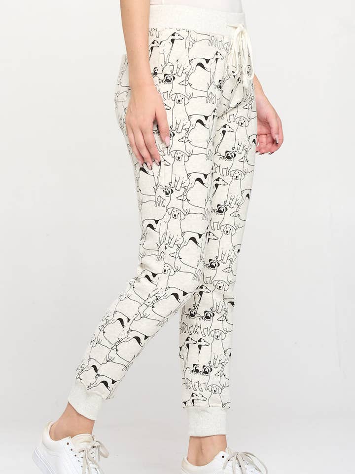 All Over Dog Print Sweatpant for wholesale by SM WARDROBE