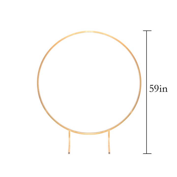 Sun Decorer – Großhandel Hoops – Klassischer runder Eisen-Hochzeitsbogen - Elegantes Gold-Finish