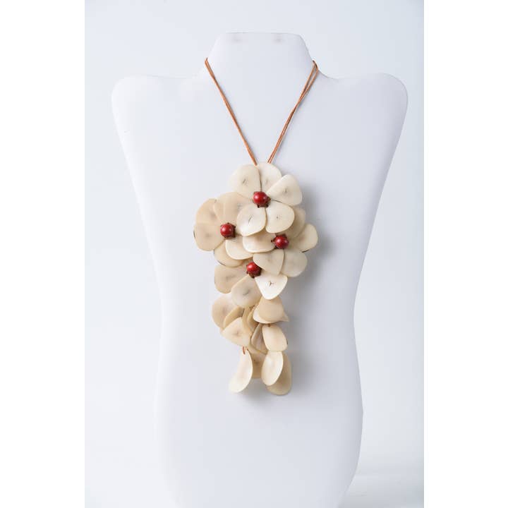 TaguArtsy - Wholesale Pendant/Charm Necklace - Holly Pendant Flower Tagua Necklace19