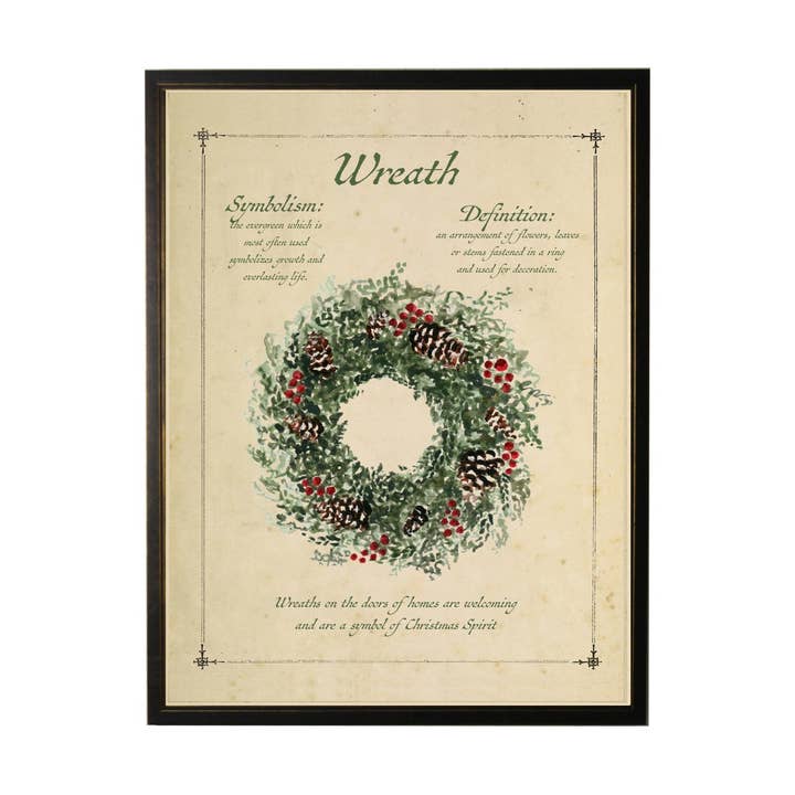Holiday Wreath With Definition for wholesale by Antique Curiosities Inc