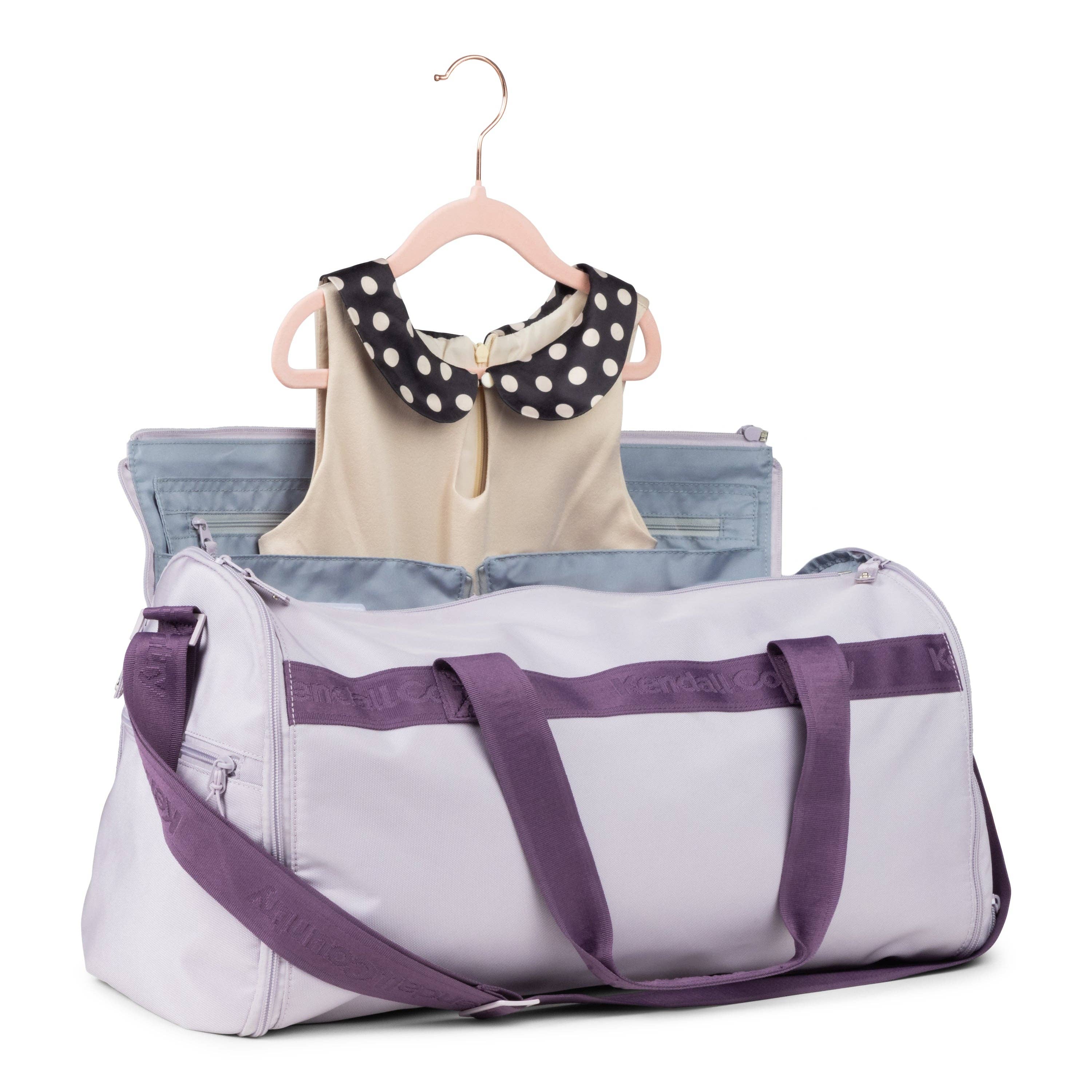 Kendall Country - Wholesale Weekender Bag - Women's - Convertible Garment Duffel - Heather Purple7