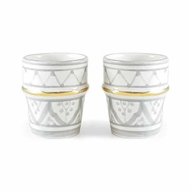 High crafty - Vente Tasse à café/thé - Tasses en céramique marocaine faites à la main avec ornements en or pur5