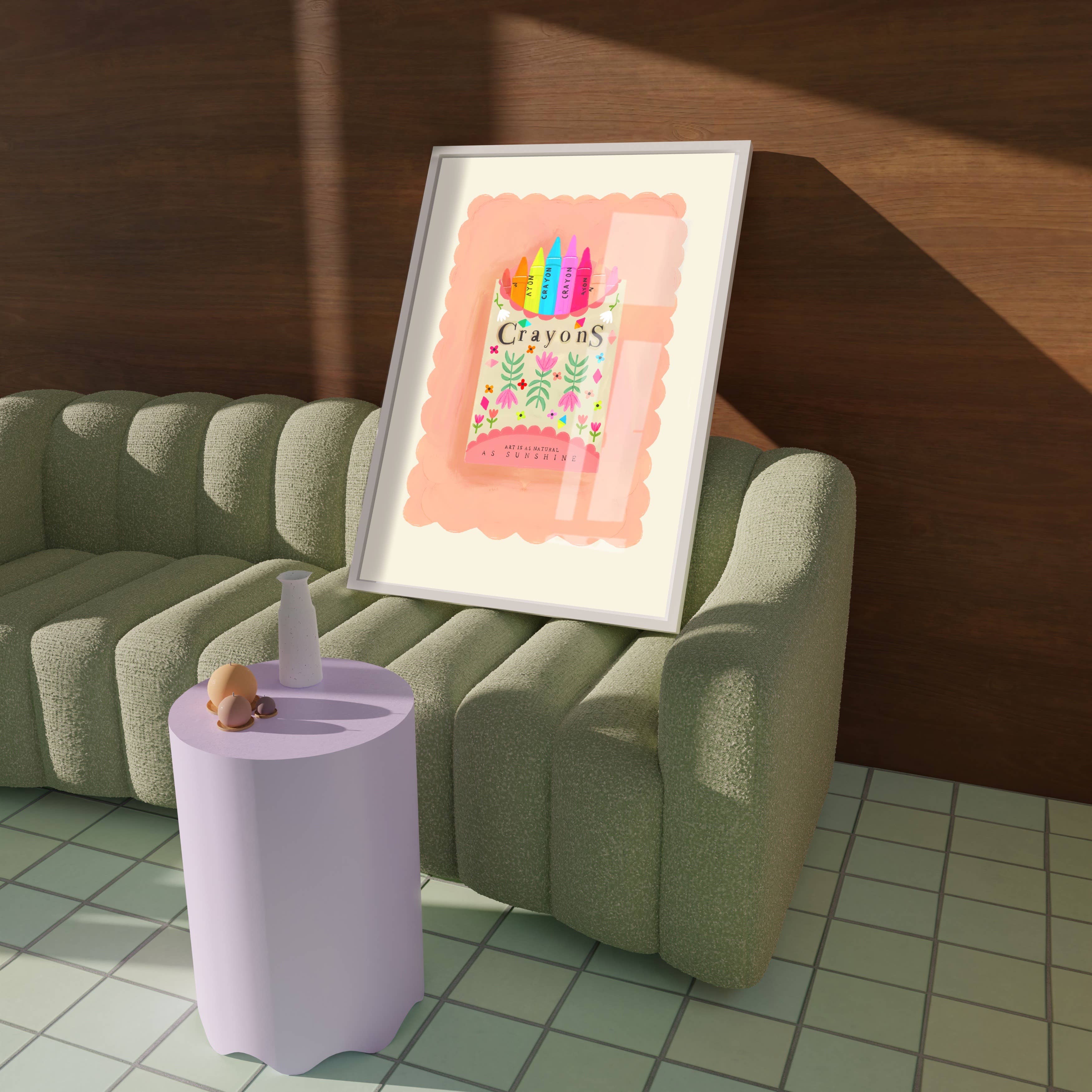 Kate Fox Design – wholesale Art print – Kids & baby – Kids Crayon Print, Children’s Room, Bright and Colourful,7