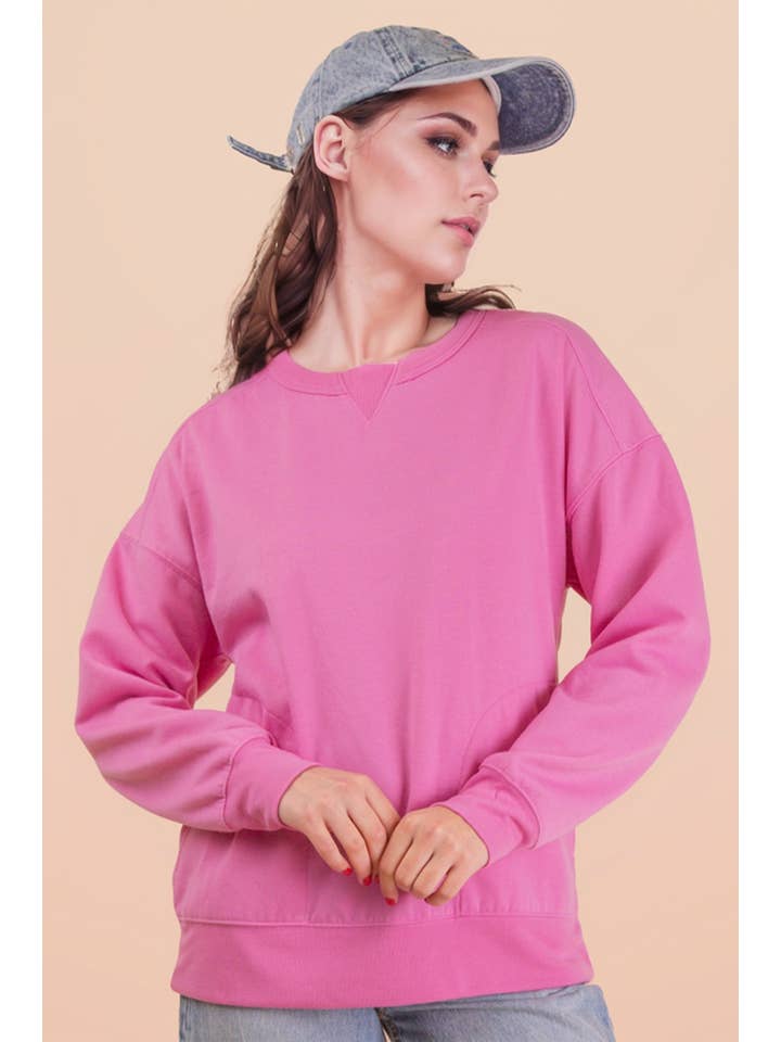 VERY J - Wholesale Knit Top - Women's - NT12385-Oversized Casual Comfy Solid Knit Top7