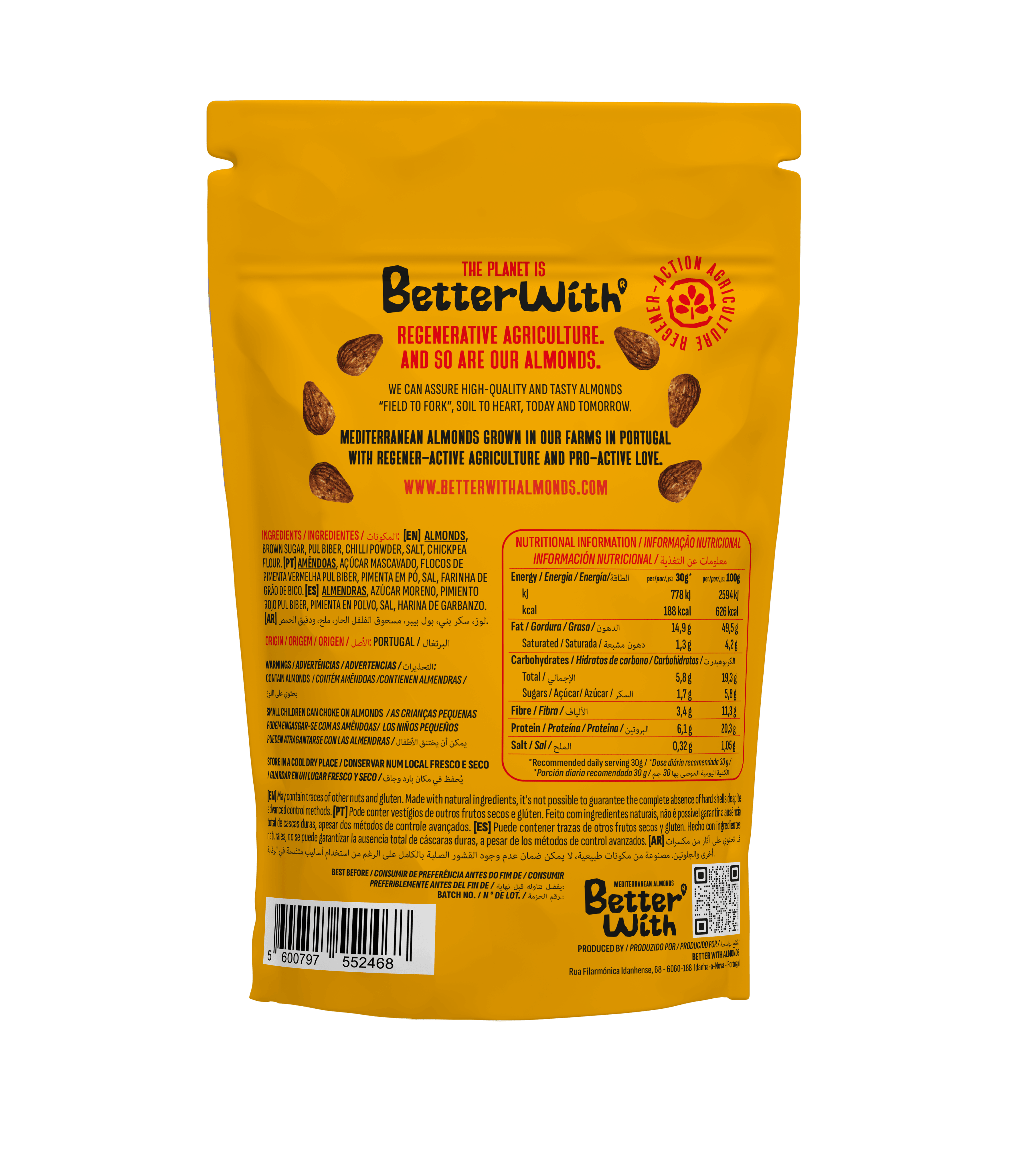 Better With Almonds - Wholesale Nuts - Almonds Better With Chilli - 140g2