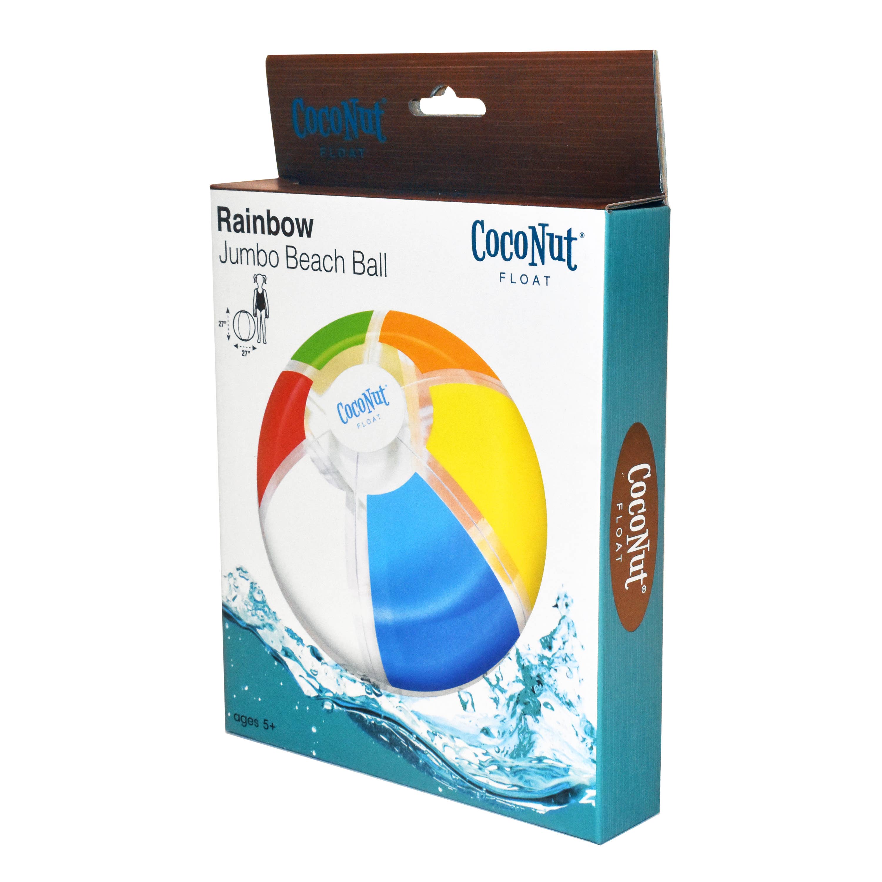 Coconut Outdoor - Wholesale Strand/zwembad-speelgoed - Kinderen en baby - Jumbo 27" Rainbow strandbal5