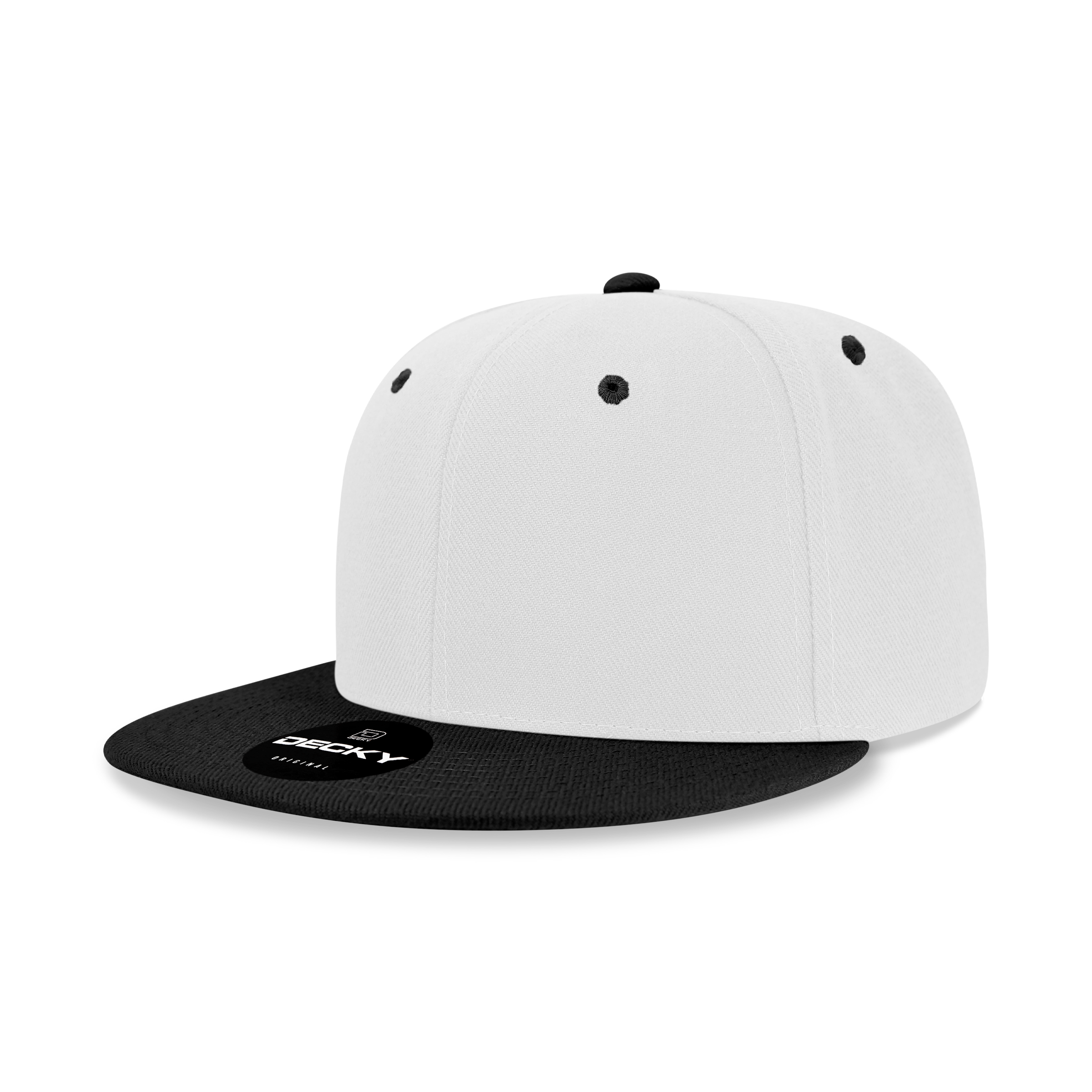 The Park Wholesale - Wholesale Flat Brim Cap - Men's - Decky 6020 - High Profile 6 Panel Snapback, Flat Bill Hat - 602059