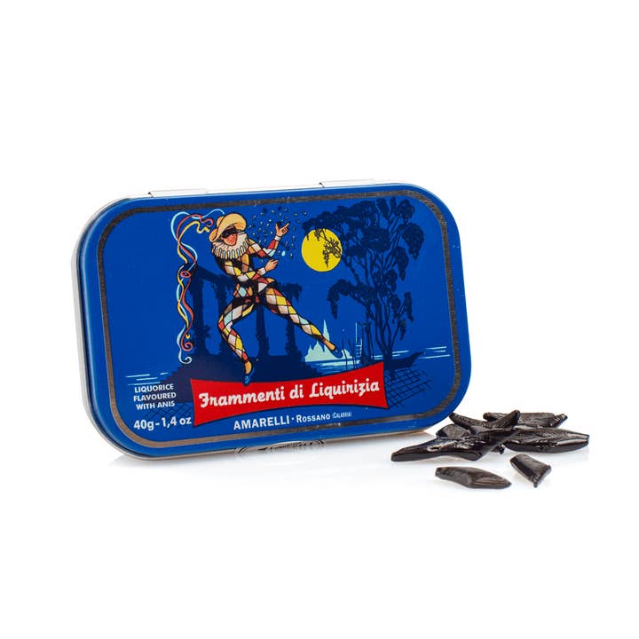 Amarelli Fabbrica Di Liquirizia - Wholesale Licorice - HARLEQUINO tin box 40g Anise flavored Licorice Made in Italy