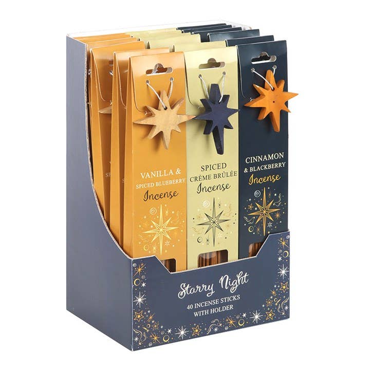 Something Different Wholesale – wholesale Incense – Set of 18 Starry Night Incense Stick Gift Sets in Display1