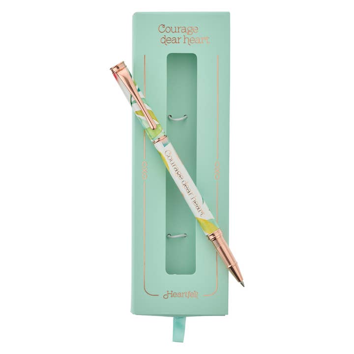 Christian Art Gifts - Wholesale Pen - Pen in Gift Box Orange Blossoms Courage