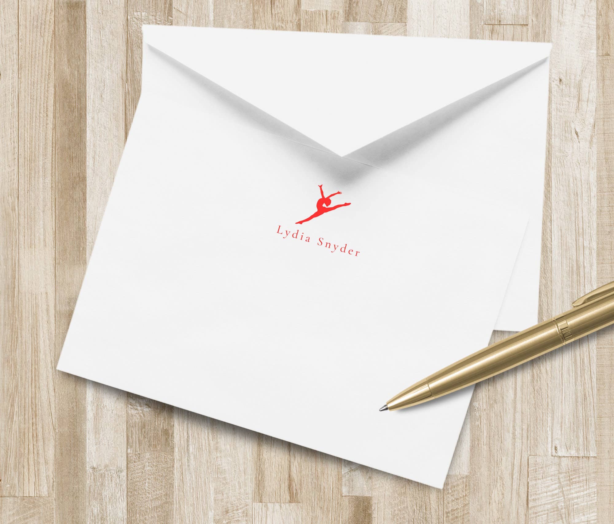 The Winsome Life Stationery – Engroshandel Brevpapir/sæt med noteskort – Personlig gymnastik brevpapir sæt/danser stationær2