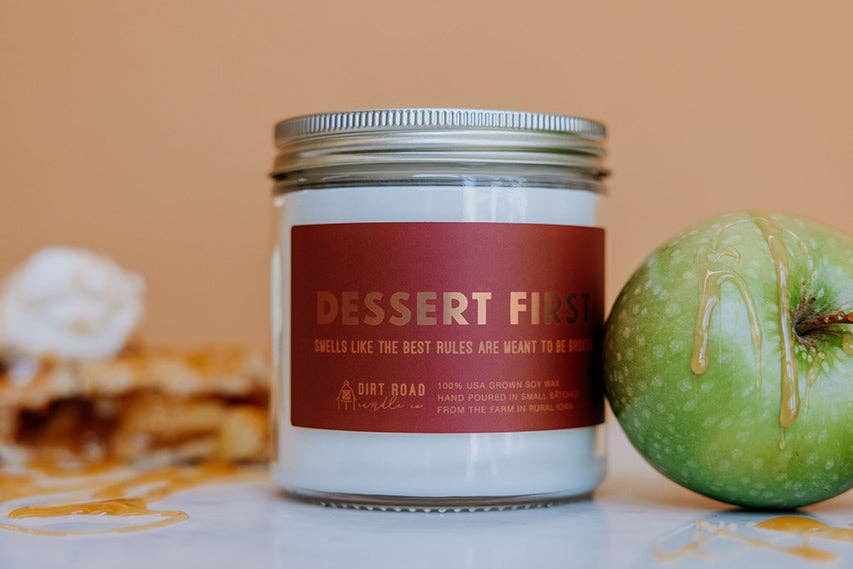 Dirt Road Candle Co - Wholesale Jar/Filled Candle - Dessert First Candle1