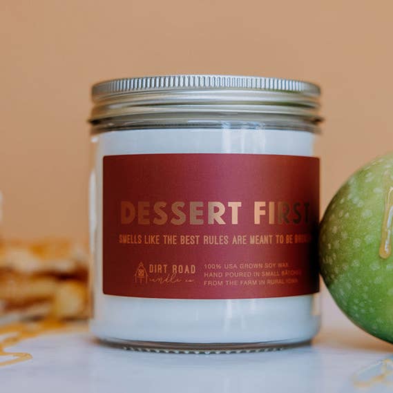 Dirt Road Candle Co - Wholesale Jar/Filled Candle - Dessert First Candle1