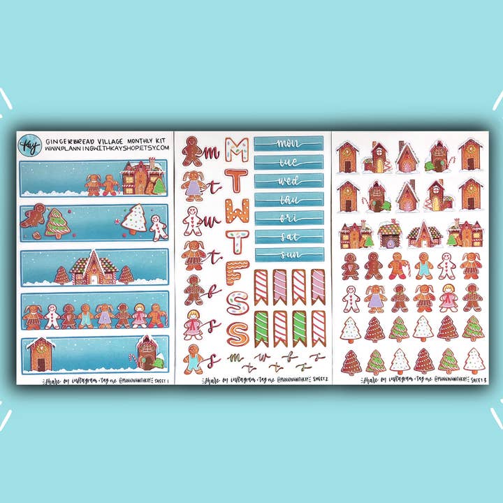 Gingerbread Village Monthly Kit for wholesale by Planning With Kay