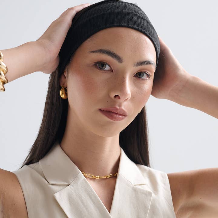 Angels Whisper Accessories - Wholesale Fashion Headband - Women's - Solid Basic Ribbed Headband - Black7