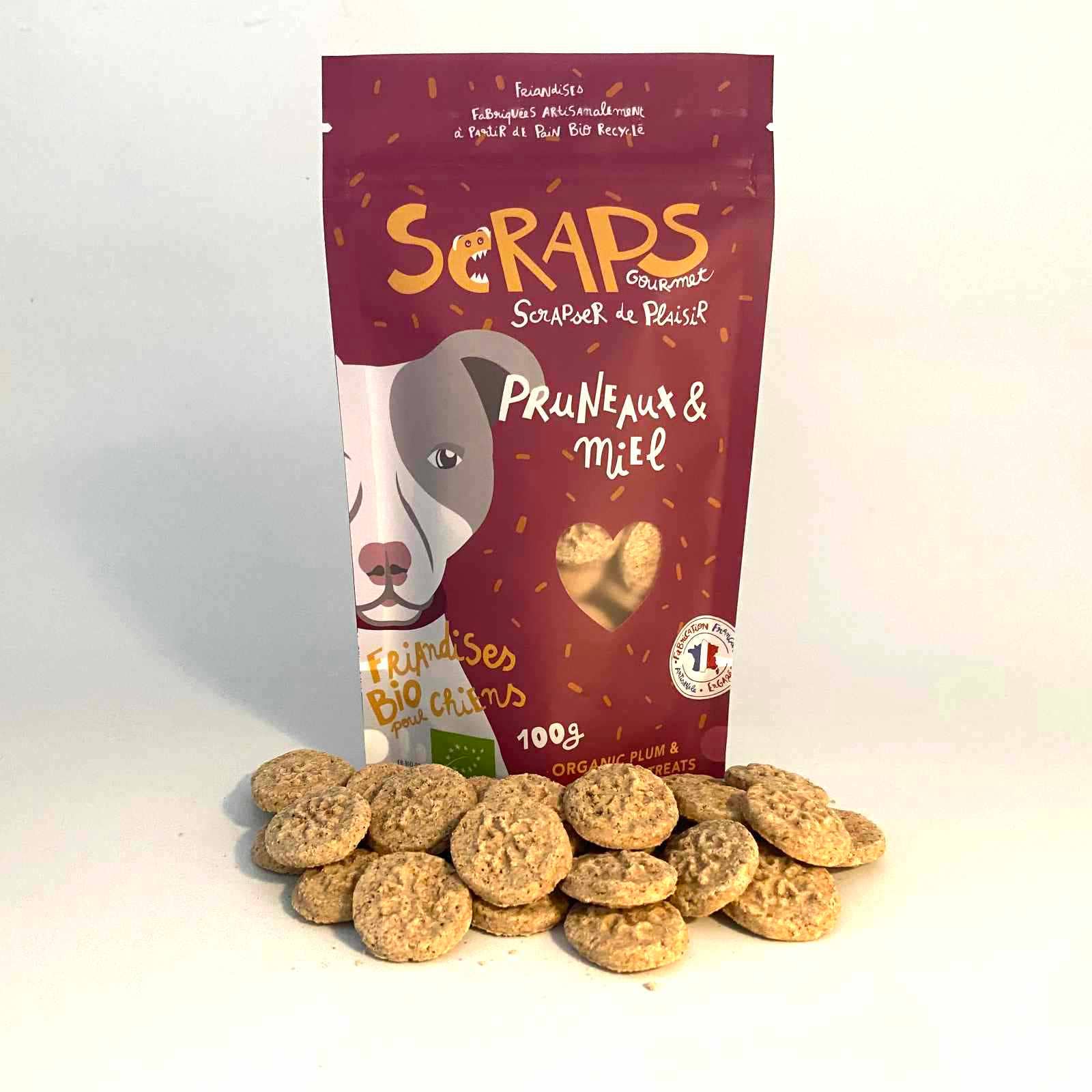 Scraps Gourmet - Wholesale Pet Treats - Dog - ORGANIC TREATS SCRAPS - PRUNE & HONEY BISCUITS0