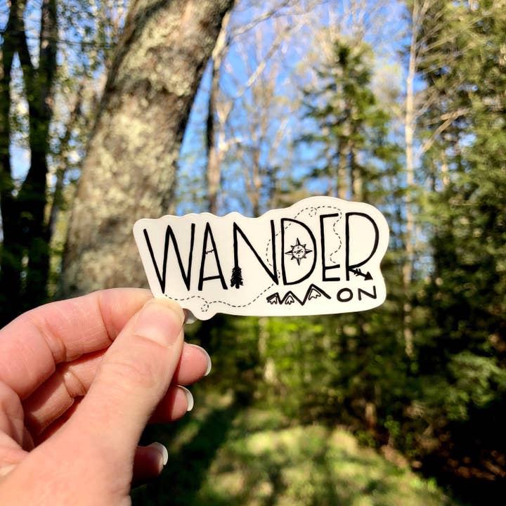 Wander On Words - Wholesale Sticker - Hand-Lettered Wander On Adventurer Sticker1