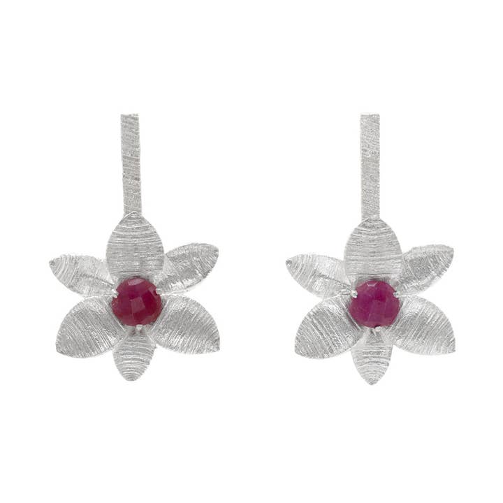 Sofía Sølv Rubin Øreringe for engroshandel hos ACUS