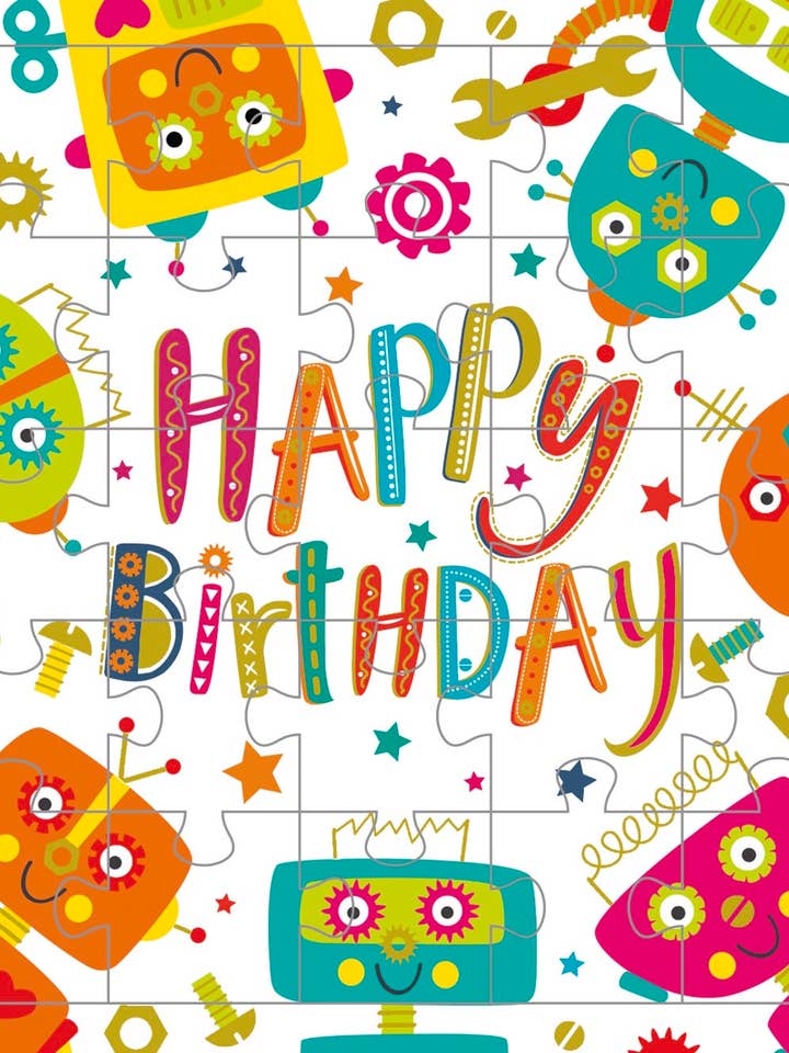 2596-21378 - Puzzle Cumpleaños de robots para venta al por mayor de Multi Técnica de Papelería SA