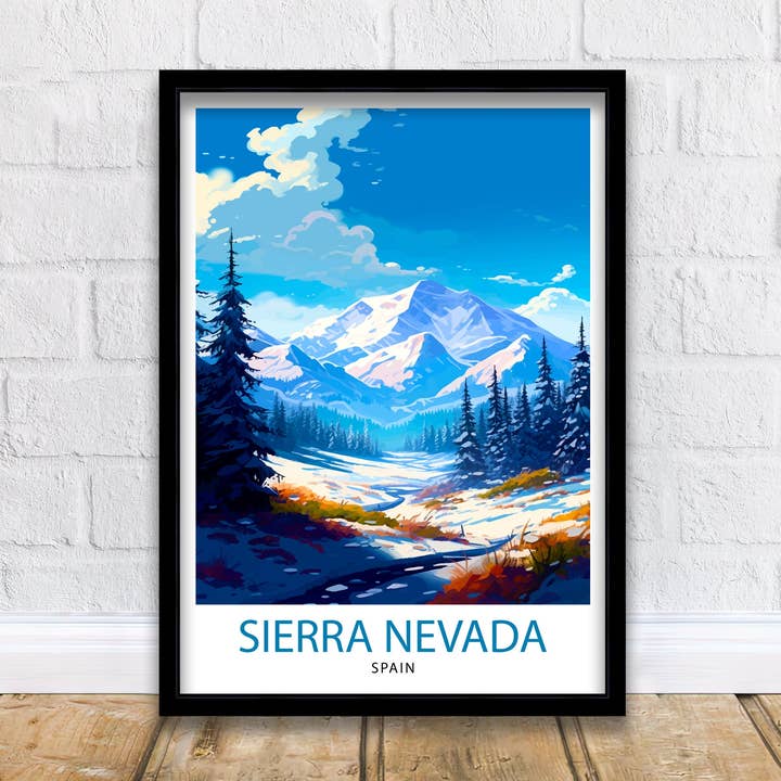 Sierra Nevada Travel Poster Sierra Nevada for wholesale by InkNPrintz