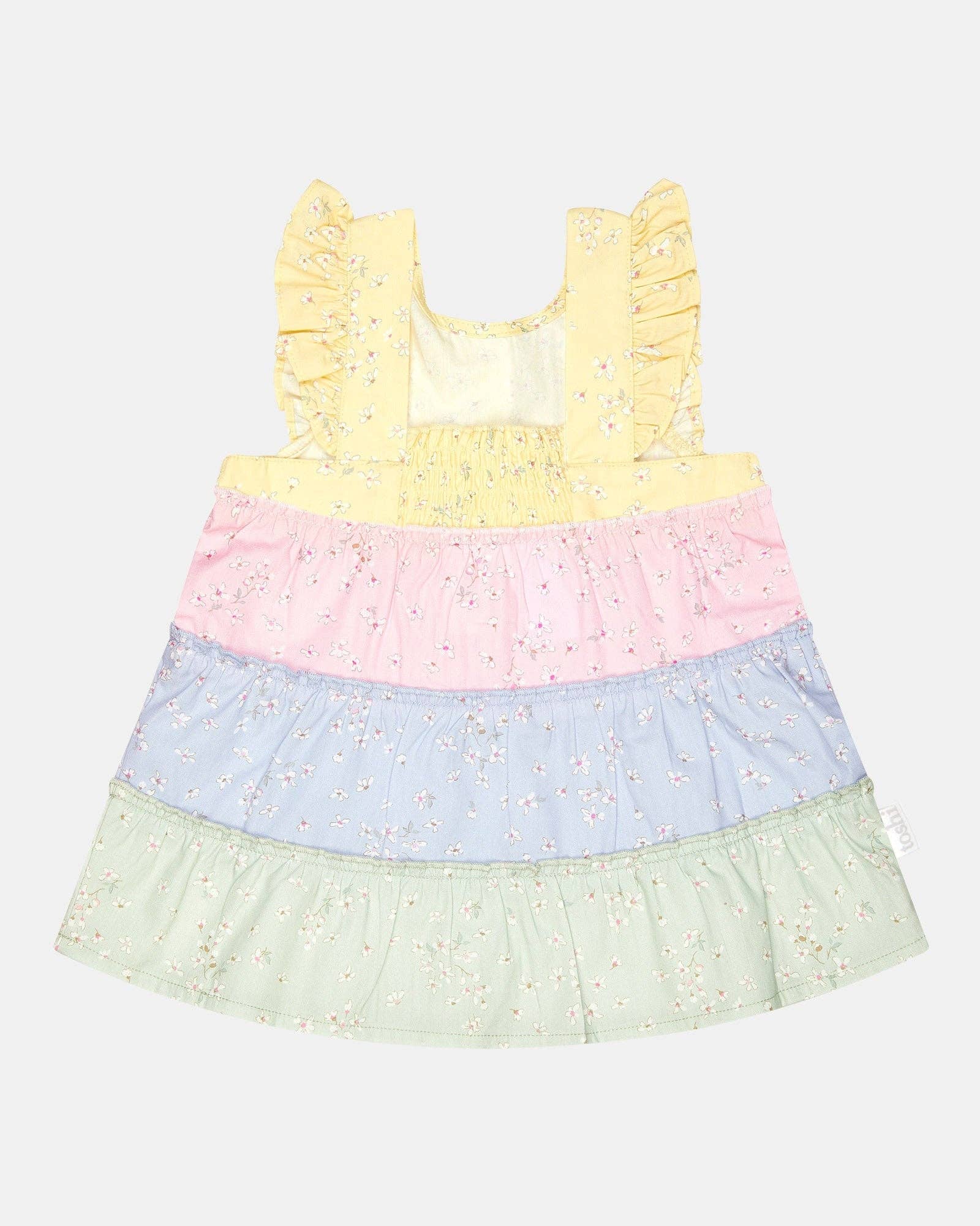 Nina Vestido de bebé con capas - Vaquero desgastado de venta al por mayor en Faire1