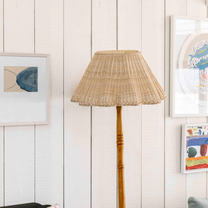 Hastshilp - Wholesale Lamp Shade - Wave Rattan Lampshade (Large)