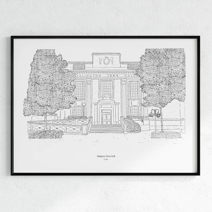 Islington Town Hall, London. for wholesale by Morello Press