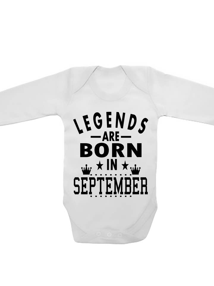 Legends Are Born In September - Gilets à manches longues pour bébé pour la vente par Little Ratbag
