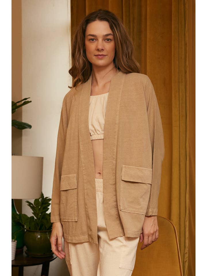 People Of Leisure - Wholesale Cardigan - Women's - Joni Organic Cotton Open Front Cardigan7