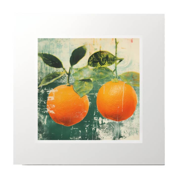 Impression artistique Monoprint Oranges pour la vente par Artificial Ink