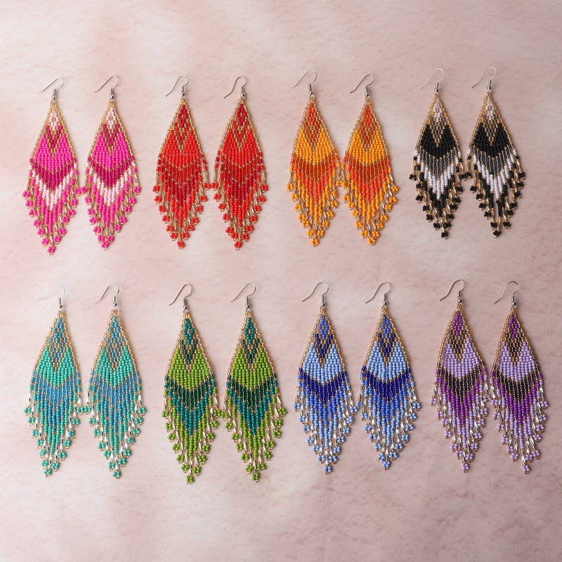 Gypsy Soul - Wholesale Dangle Earrings - Miyuki Soul Flow Earrings - 6 Pairs0