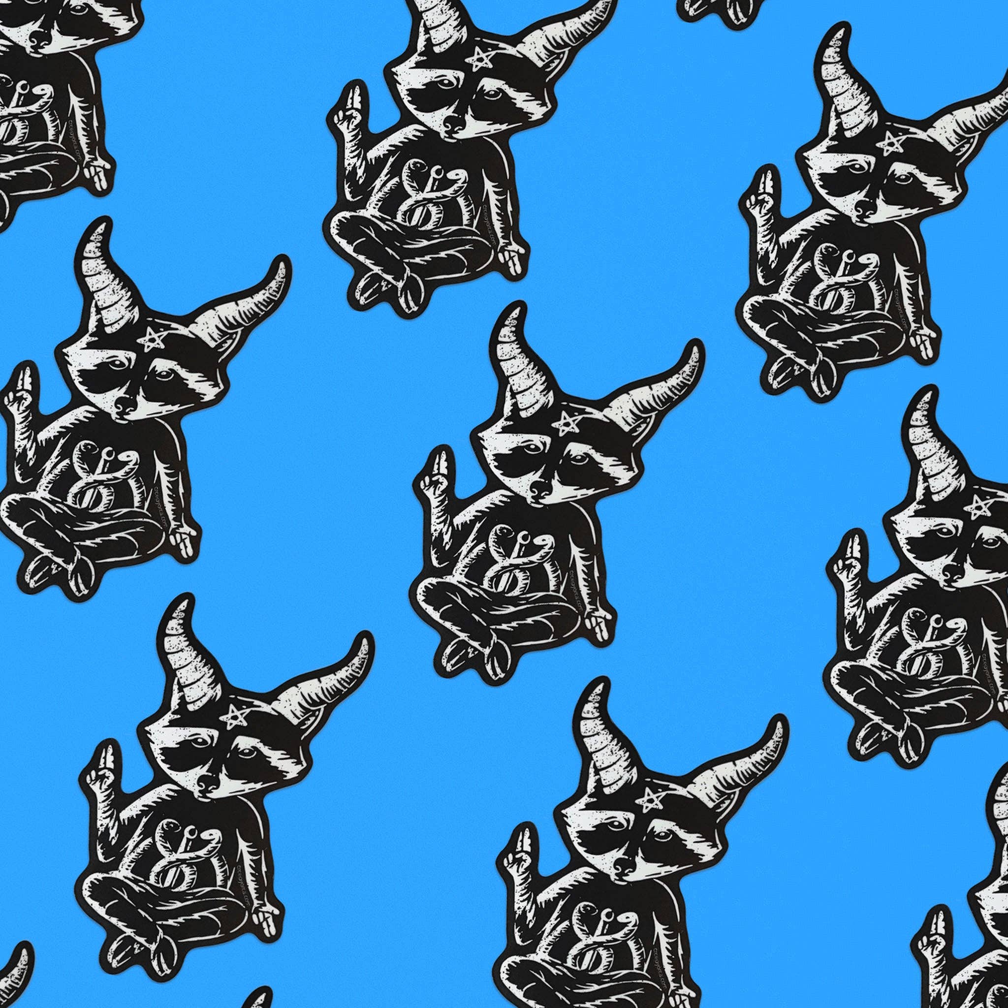 Creepy Orca Supply Company - Wholesale Sticker - Eat Trash Hail Satan Kiss Cut Sticker3