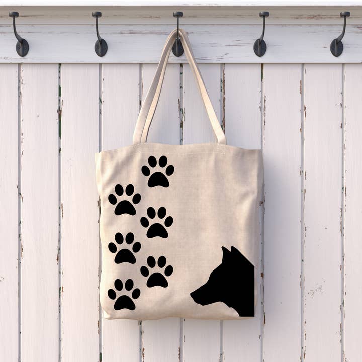 Borsa tote riutilizzabile per cani per la vendita all'ingrosso da parte di Shop Katherine Marie