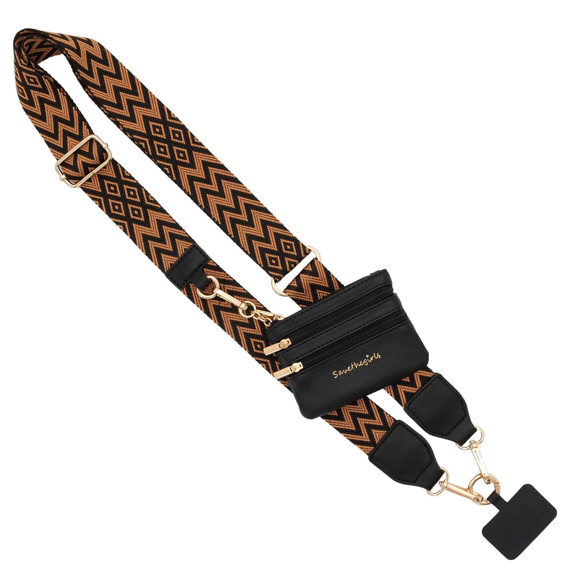 Save The Girls - Wholesale Phonecase Strap - Clip & Go Strap w/Pouch Chevron/Diamond Collection8