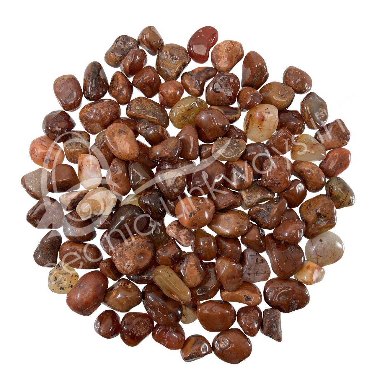 Oceanic Linkways Inc - Wholesale Spiritual Stone/Crystal - TUMBLED STONES - CARNELIAN B 20-35 MM (KG)0