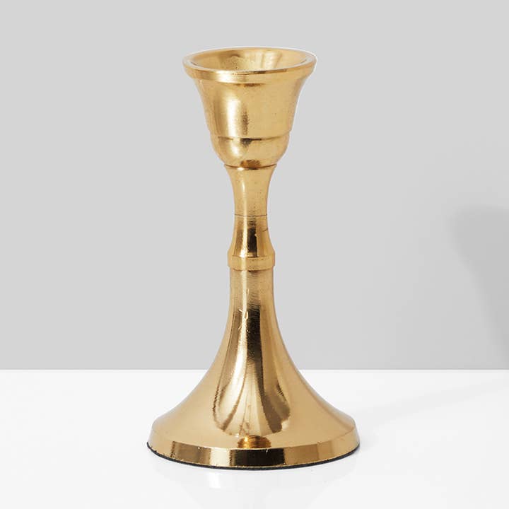 Jamali Garden - Wholesale Candle Holder - 4 ½in Gold Candlestick0