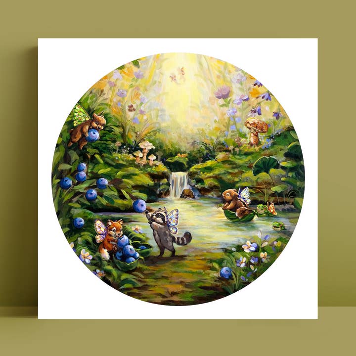 Fairy Animals, Forest Art Print | 8x8'' | Kids Room Decor for wholesale by Doro Marcello