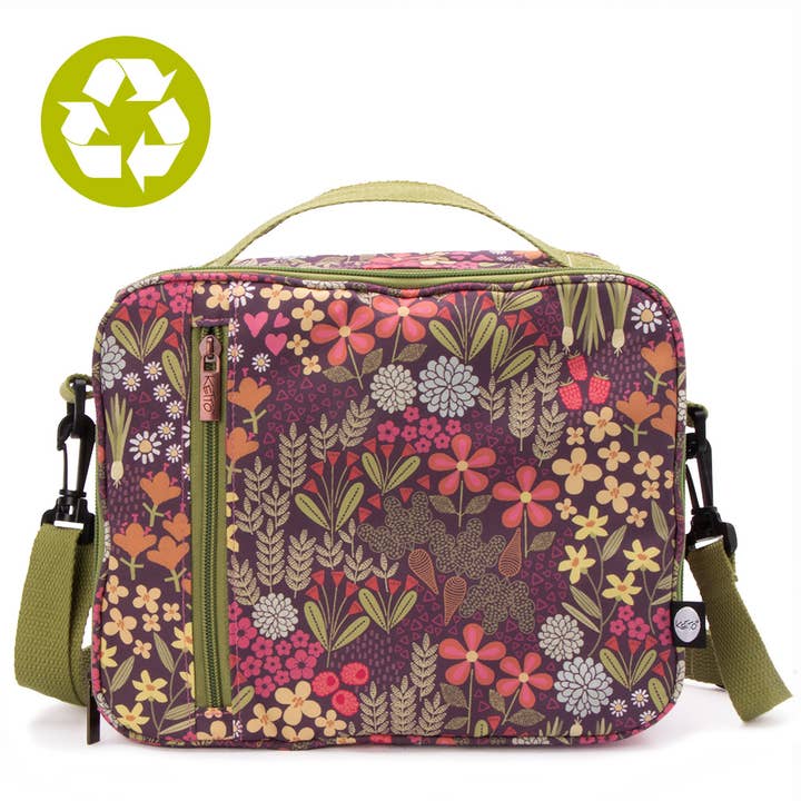 Freezable lunch bag made of recycled plastic bottles-Garden for wholesale by Ketto