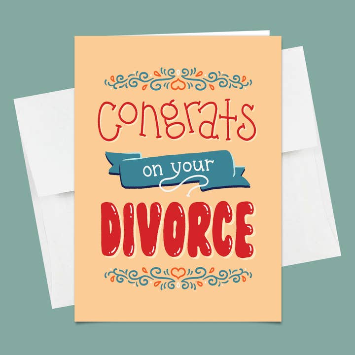 Tillykke med dit skilsmissekort for engroshandel hos Kate Leth