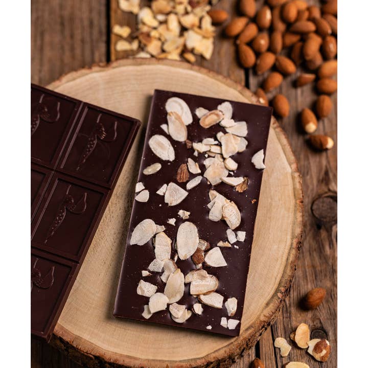 Loon Chocolate - Wholesale Chocolate Bar - Dark Chocolate with Almond1