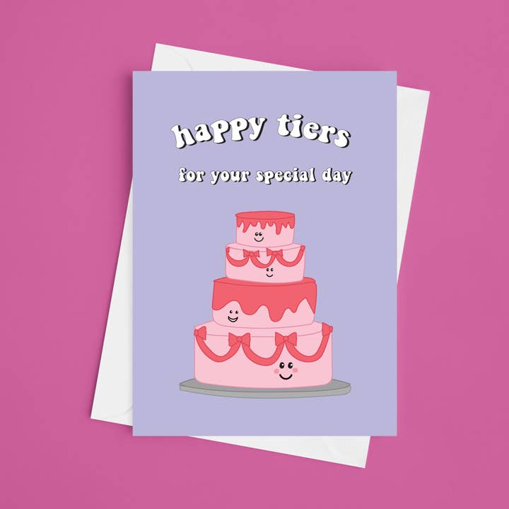 Happy Teers - Cartão de Casamento 5x7 por atacado de Laura Lonsdale