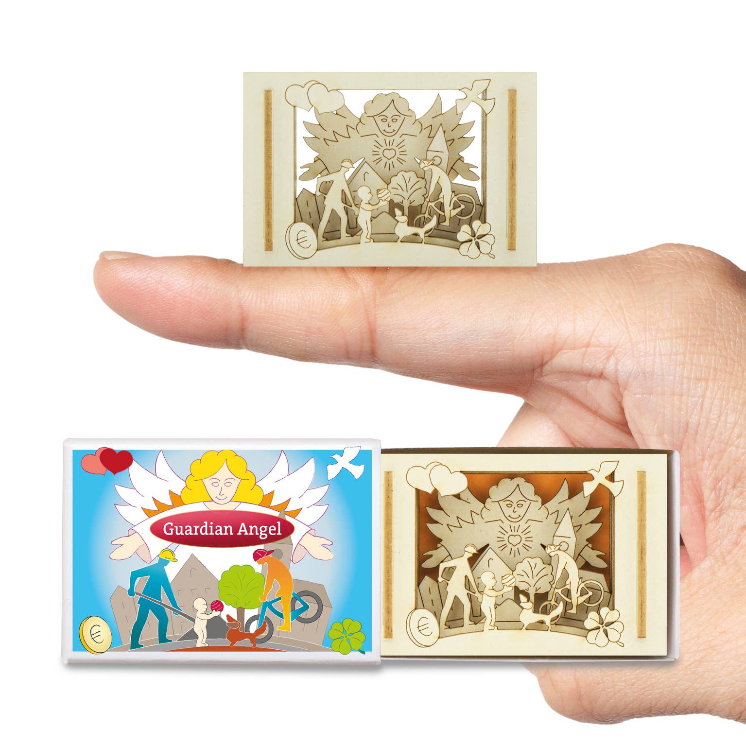 SILHOUBOX – Engroshandel Mønter samlerobjekter – Guardian Angel Silhoubox S - held og lykkebringer, talisman, engel – gaveartikel3