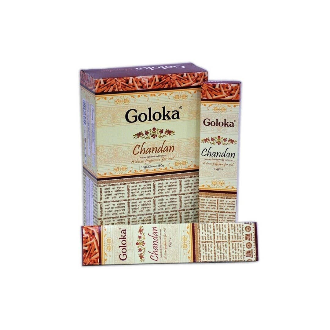 AUM Fragrances - Wholesale Smudge Stick - Goloka Premium Incense 15g Chandan