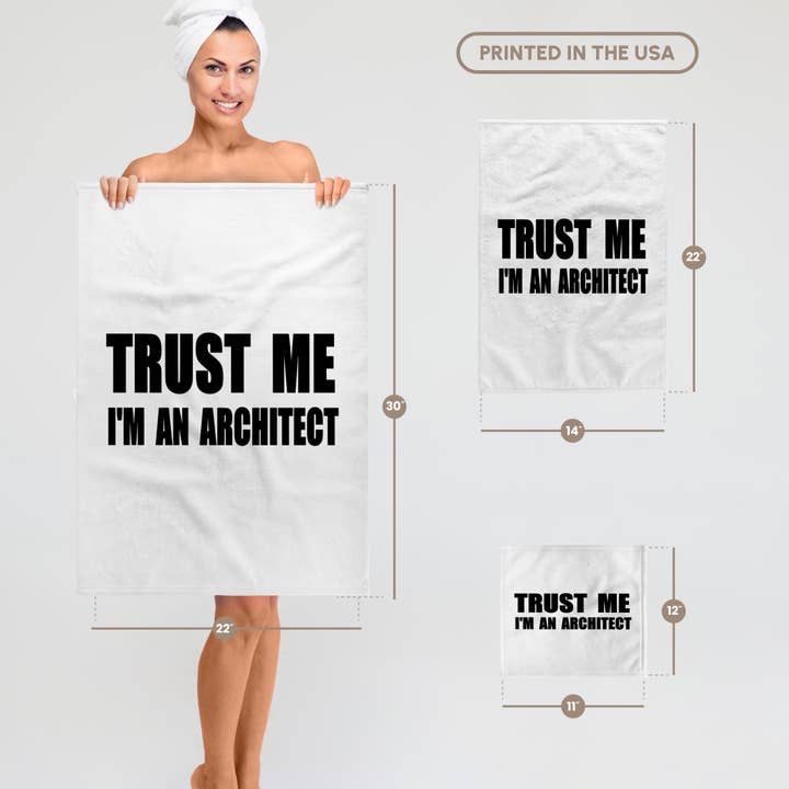 3dRose - Wholesale Bath Towel - 3dRose, Trust me Im an Architect - fun architecture humor. funny job work gift, Towel6